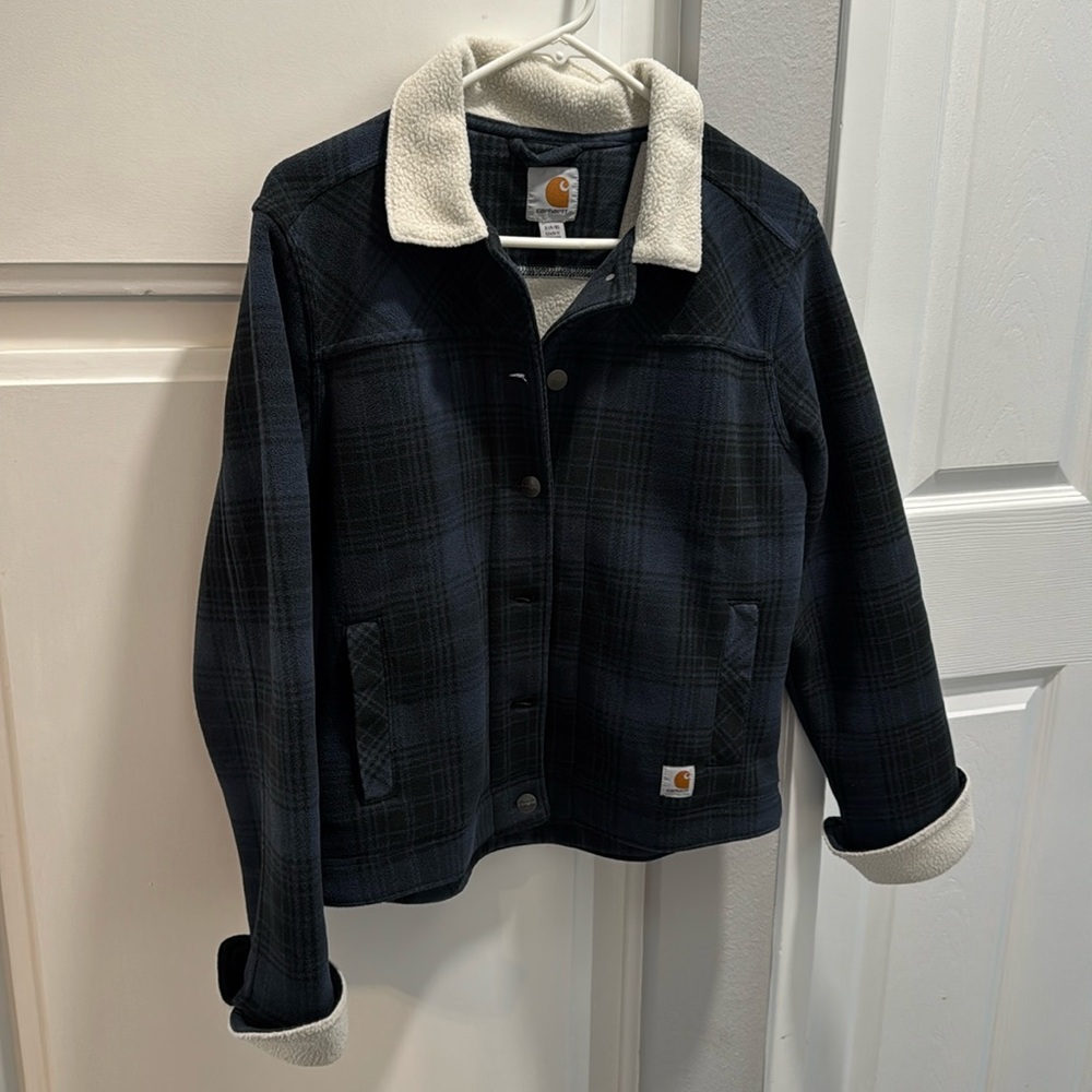 Carhartt Sherpa-lined button up jacket
